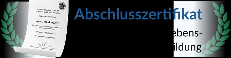 Abschlusszertifikat: ist anrechenbar für Lebens- u. Sozialberater Ausbildung